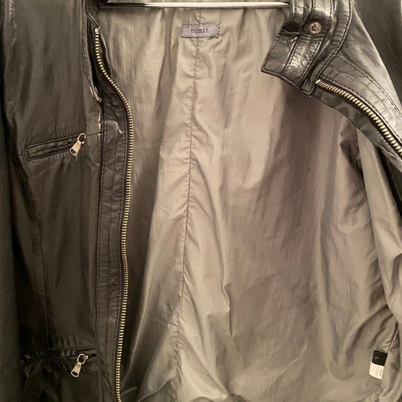 Genuine Leather Women's Moto Jacket by m085, Black Size L - Picture 4 of 4